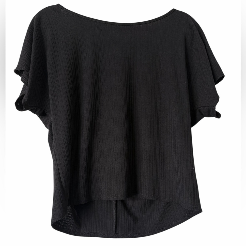 W5 Black Textured Women's Blouse
